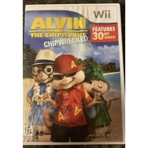 Alvin And The Chipmunks Chip‎ wrecked Wii 2006 Video Game. A2